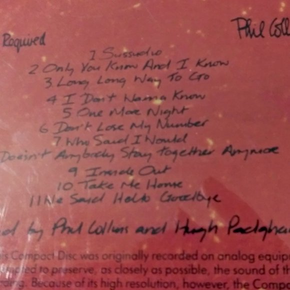 Phil Collins CD, Genesis, No Jacket Required, Vintage Compact Disc, 80’s CD - Picture 8 of 8